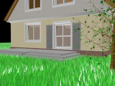Exterior two floor house 3D model