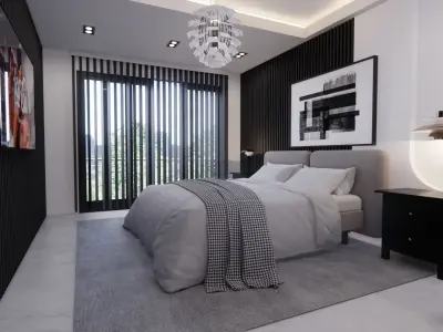 ENSUITE BEDROOM DESIGN 3D model
