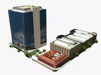 201 Charlotte Street Low-poly 3D model