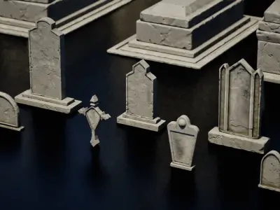 Graveyard pack Vol 02  3D model