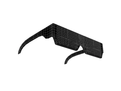 Future Technology Glasses v2 002 Low-poly 3D model