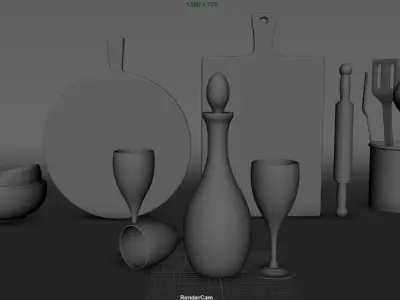 Kitchen Models starter kit  3D model