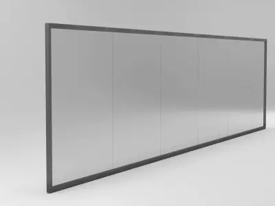 Glass wall  Low-poly 3D model