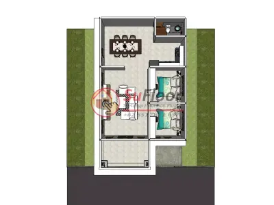 House 7x10m code 590 - Sketchup 3D model 3D model 3D model