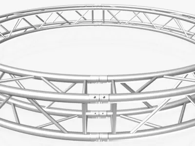 Circle Square Truss - Full diameter 300cm 3D model
