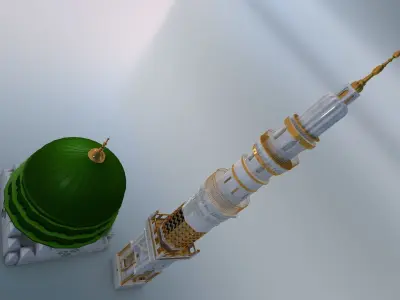 Prophets Mosque Masjid e nabvi 3D model