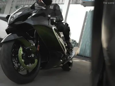  Aero-Fairing Twin-Seat Sport Motorcycle Black Red 