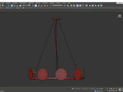 Dane Chandelier Low-poly 3D model