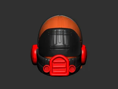 helmet high poly sculpt 3d printable ver 7 3D model 3D model 179