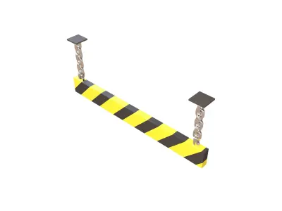 Danger Sign Barriers v1 002 Low-poly 3D model