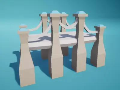 Bridge Mid Low-poly 3D model