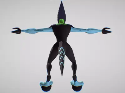 XLR8 -  DNA sample of a Kineceleran - Ben 10 Omniverse Low-poly 3D model