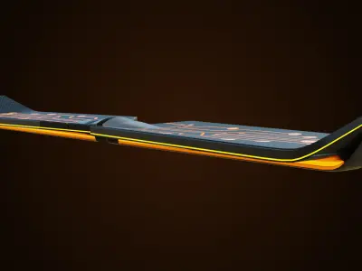 Sic-Fi Hoverboard 4 All PBR Unity UE Textures Included Low-poly 3D model