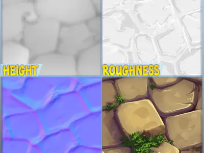 Stylized Stone Floor Seamless Texture Texture 20