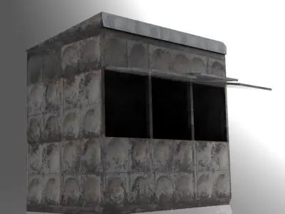Old kiosk Low-poly 3D model