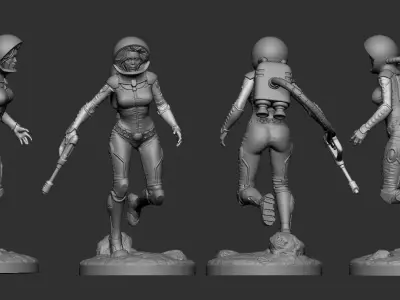 Space Girl  3d print model 3D print model