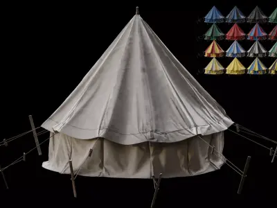 Medieval Tent 06 Low-poly 3D model