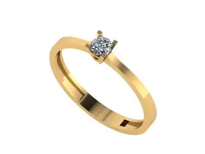 wedding engagement women ring 3dm 3D print model 4