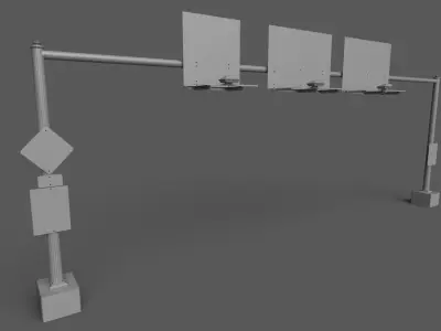 street decoration combo Low-poly 3D model