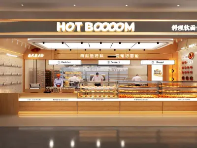 Bakery Shop Scene Low-poly 3D model