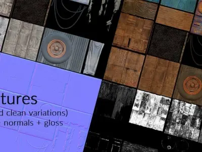 Lowpoly shanty houses Low-poly 3D model