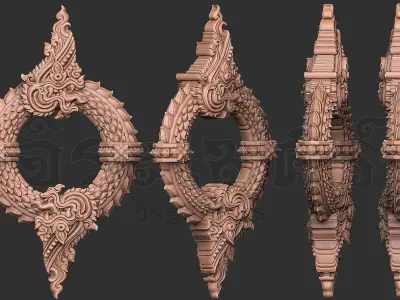 NaGa Round Ring 3D print model