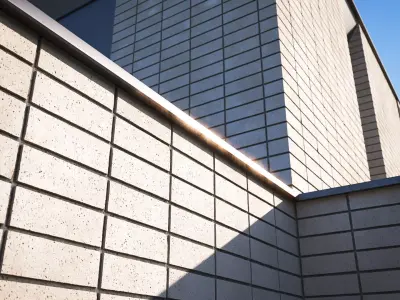 Classic stacked white brick wall texture Texture