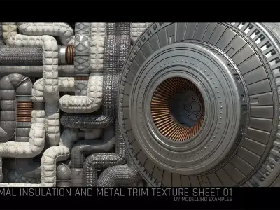 Scifi Thermal and Metal Trim Texture 01 Texture