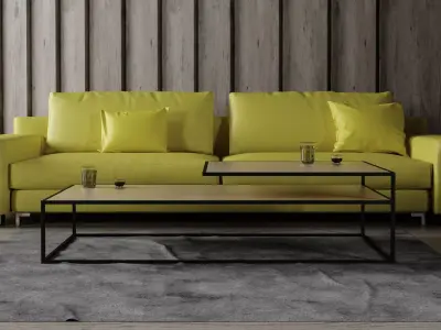 Sofa Set - Home Furniture 08 3D model