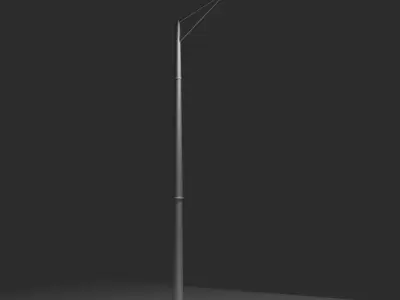 pole street light Low-poly 3D model