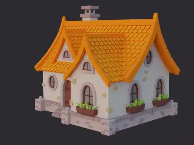 Cartoon House 11 3D model