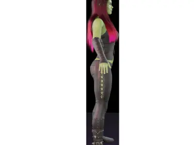 Gamora  Low-poly 3D model