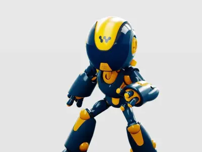 TOY BOT HUMOND  RIGGED 3D model