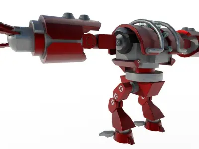 Nitro robot Low-poly 3D model