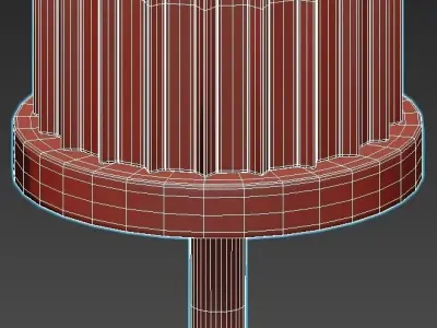 bulrush wall sconce with clear glass tube 3D model