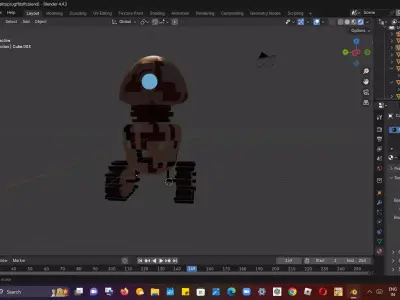 STYLISHED AND DETAILED SCI FY SPACE R0BOT ANIMATED   GAME READY Low-poly 3D model