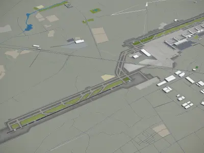 Chengdu Shuangliu International Airport - CTU Low-poly 3D model
