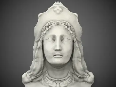 greek nymph head 3D model