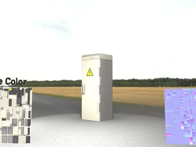 Electrical Distribution Cabinet 47 Low-poly 3D model