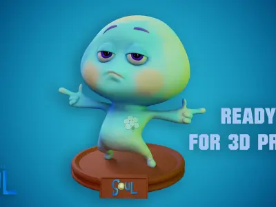 22  Soul Disney Pixar  3D print model - Fan Art 3D print model