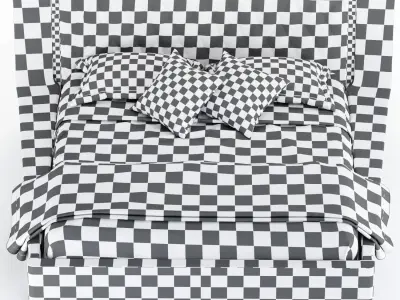 Modrest Denmark Modern Gray & Brown Oak Bed