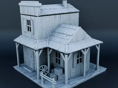 Wild west house 3D print model