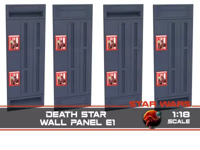 Death Star Wall Panel - E1 - 1-18 scale Kenner Hasbro 3D print model