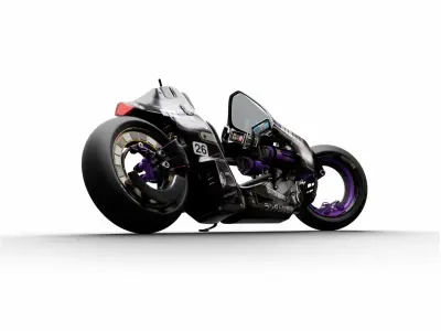 Cyberpunk motorcycle Random Represent 3D model