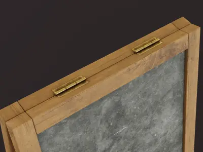 Chalkboard Sign Low-poly 3D model