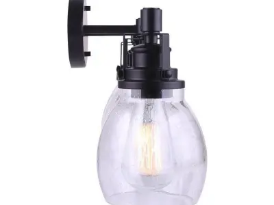 Wilhelm Dimmable Matte Black Vanity Light 3D model