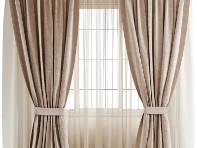 Curtain A2 Low-poly 3D model