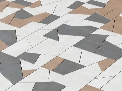 Paving tile angle splinter n1 3D model