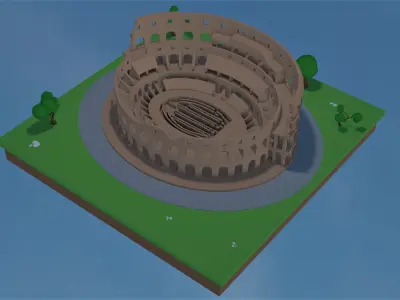 Colosseum  Low-poly 3D model