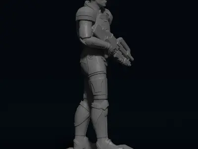 Commander Shepard 3D print model 3D print model